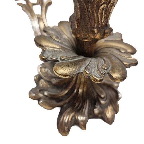 Image 1 of Rococo style brass candlestick