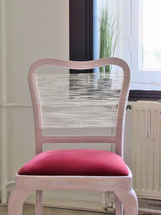 Image 1 of Sedia antica in legno in stile Chippendale vintage