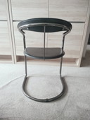 Set of 6 Italian Cantilever Design Chairs – Chrome & Black – Made in Italy