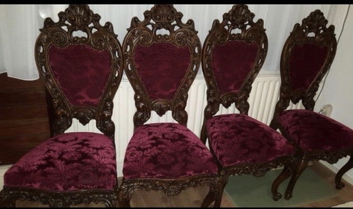 4 baroque dining room chairs