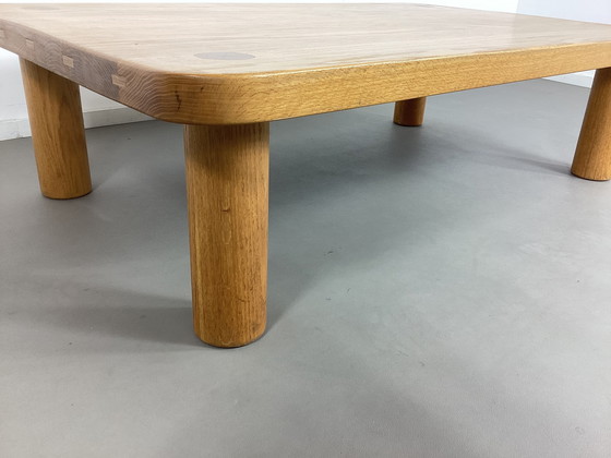 Image 1 of Brutalist seventies oak coffee table Chapo Perriander style