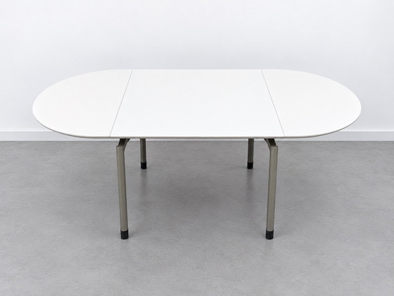 Arco "Hangoor" Table by Arnold Merckx (1985) – Dining tables, Metal, Wood (photo 3 of 7)