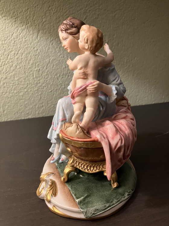 Image 1 of Capodimonte statue Mother & Child