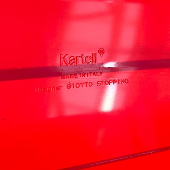 Image 1 of Portariviste in lucite rosso di Giotto Stoppino per Kartell, anni '70
