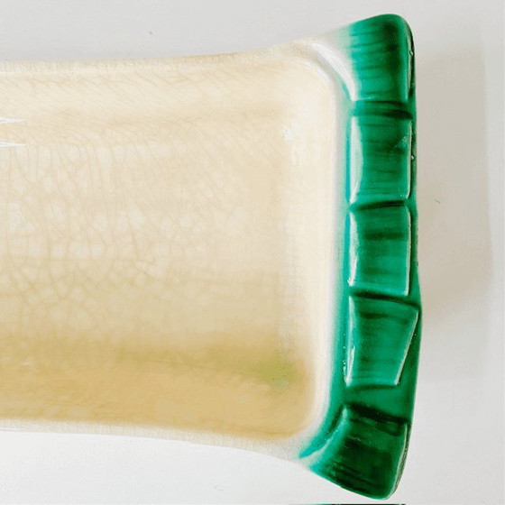 Image 1 of Vintage Bretonse majolica aspergeschaal BCI ovenschaal