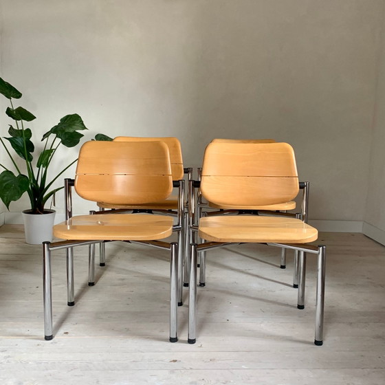 Vintage office chairs Martin Stoll – Dining chairs, Chrome (photo 3 of 14)
