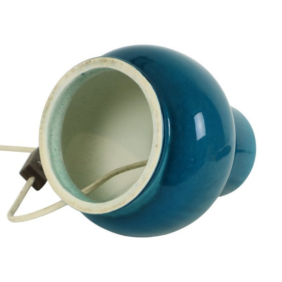 Image 1 of Italian Blue Ceramic Lamp