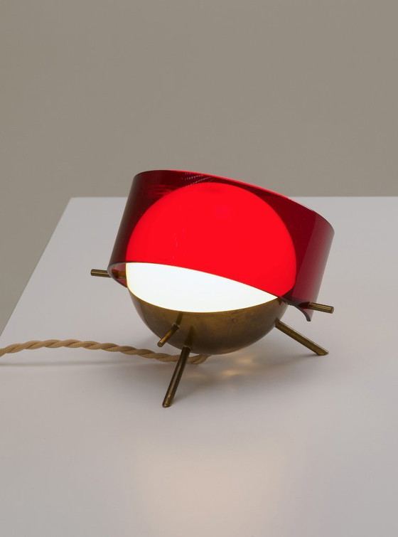 Image 1 of Zeldzame driepoot tafellamp - Stilux Milano