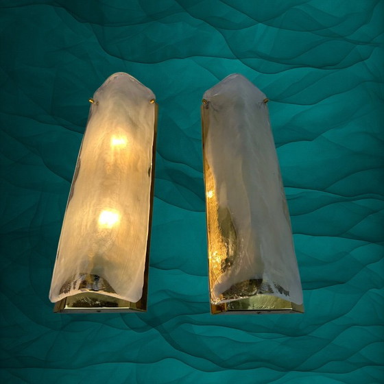 Kalmar Sconces Pair 1970’s – Wall lights, Glass, Metal (photo 5 of 5)
