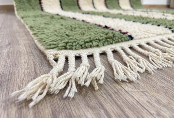 Image 1 of Op maat gemaakt groen Marokkaans tapijt 200cm x 300cm