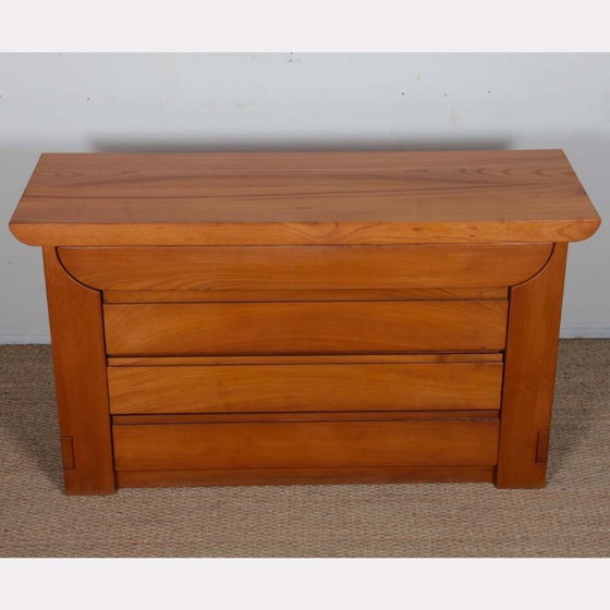 Image 1 of Cassettiera vintage in massello di olmo di Luigi Gorgoni, anni '70