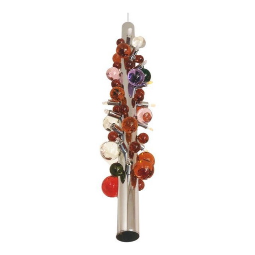 Hedendaagse veelkleurige "Cactus" Murano glazen Sputnik kroonluchter