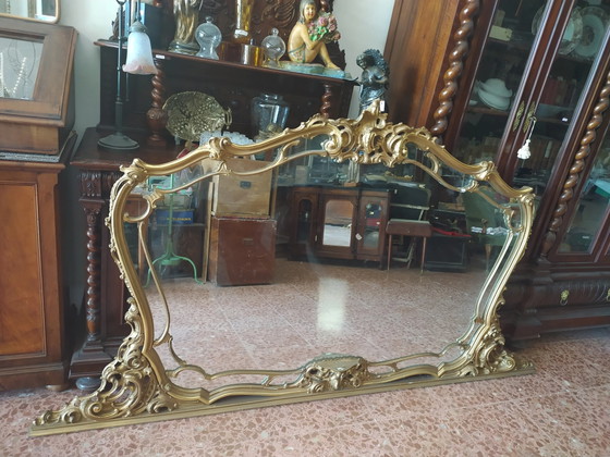 Grande Specchio intagliato e dorato, Italia 1950 – Legno, Barok (photo 3 of 18)