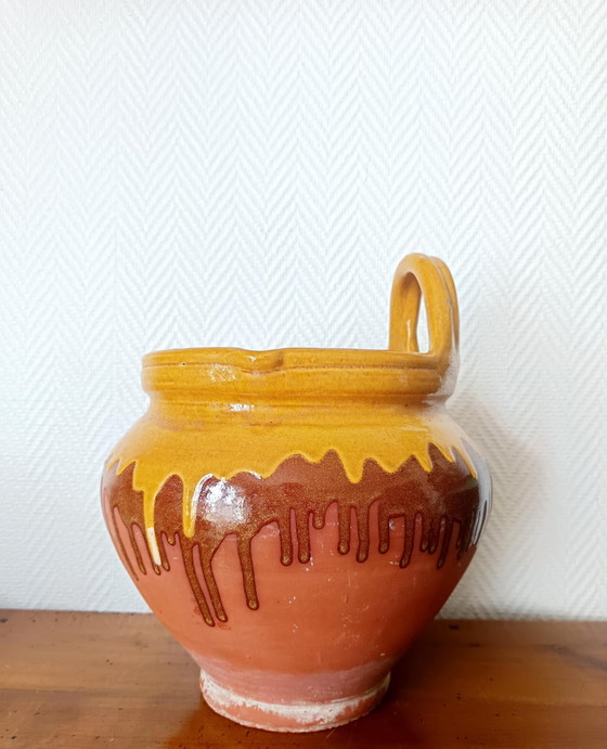 Image 1 of Vintage glazed pottery planter
