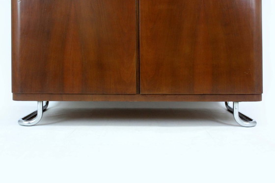 Image 1 of Armoire Bauhaus en acier chromé et tubulaire de Hynek Gottwald, années 1940