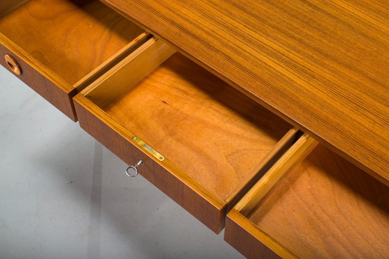 Image 1 of Mid Century Teakholz-Schreibtisch, zugeschrieben Bartels Works, 1960er Jahre