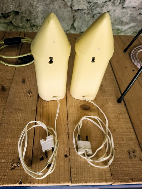 Image 1 of Ein Paar Nachtlichter aus Keramik - Frankreich 50er Jahre Volkskunst