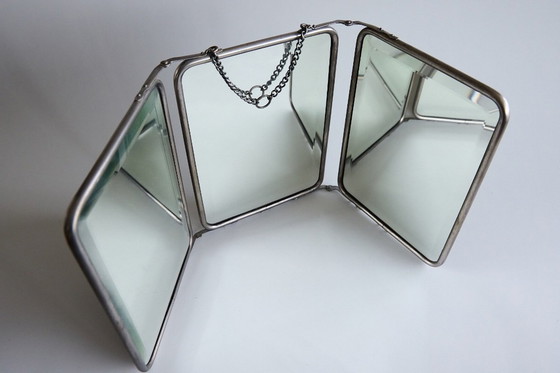 Image 1 of Opvouwbare barber triptiekspiegel