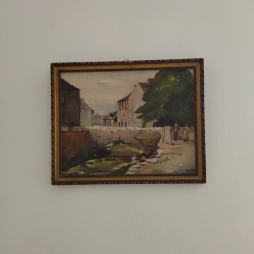 Country village painting