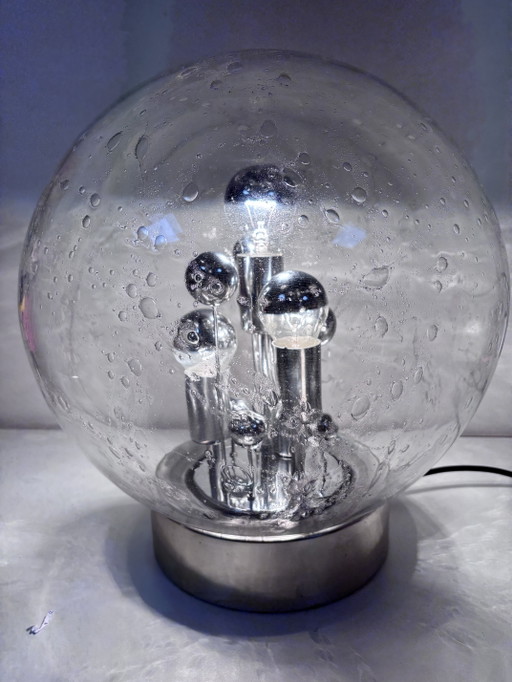 Lampe de table Vintage Doria Leuchten 'Big Ball' Originale Années 70 Space Age Classique – tafellampen, Glass