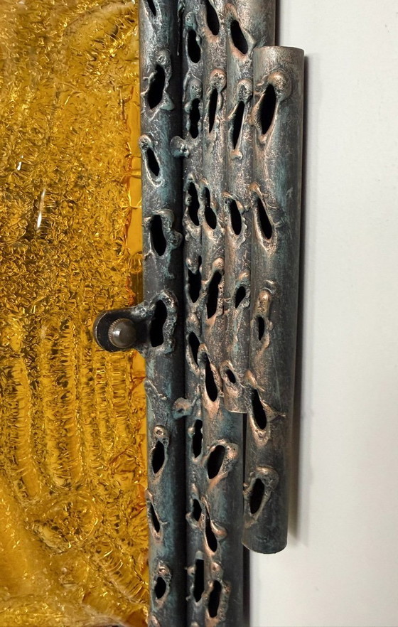 Image 1 of Brutalistische Wandleuchte/Wandlampe Marcello Fantoni, Italien, 1970er Jahre