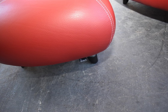 Image 1 of Wunderschöner Leolux Pallone Design-Sessel in neuwertigem Zustand, inklusive Fußhocker.