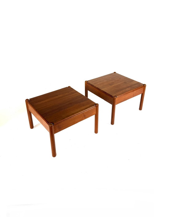 Image 1 of 2x vintage Danish teak coffee table, 1970s