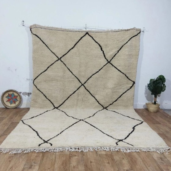 Image 1 of Tappeto Beni Ouarain autentico XXL – Pezzo unico in lana annodato a mano (330 × 226 cm)