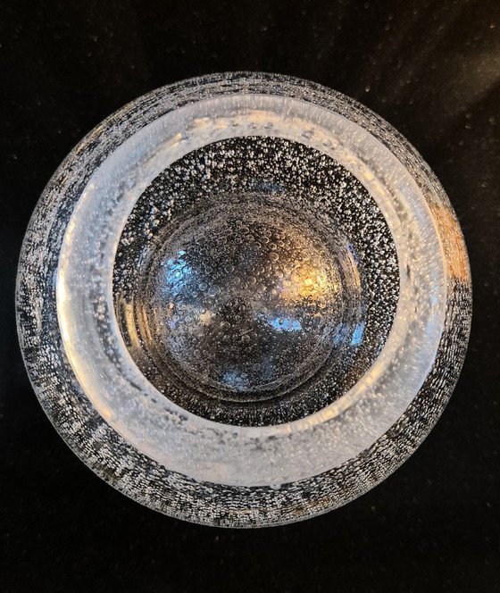Image 1 of Vintage Oil Lamp Heavy Bubble Vase Paperweight 