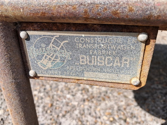 Image 1 of Buiscar stone cart lounge table with oak table top