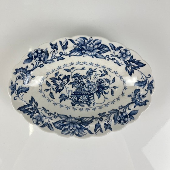 Image 1 of Plato ovalado pequeño de Ridgway, modelo "Pagoda", Staffordshire, Inglaterra, 1980.