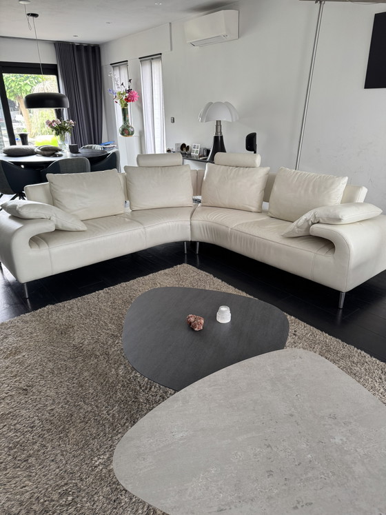 Image 1 of Halbrundes Ledersofa von Leolux