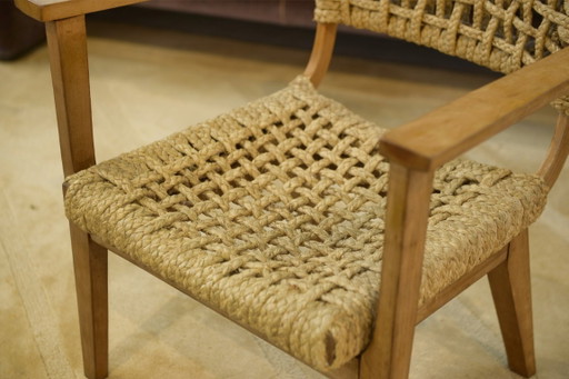 Armchair by Adrien Audoux and Frida Minet for Vibo Vesoul, 1940s