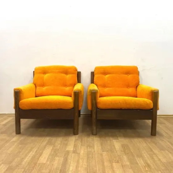Image 1 of Mid-Century Seating Set (Armchairs & Sofa), 1970s