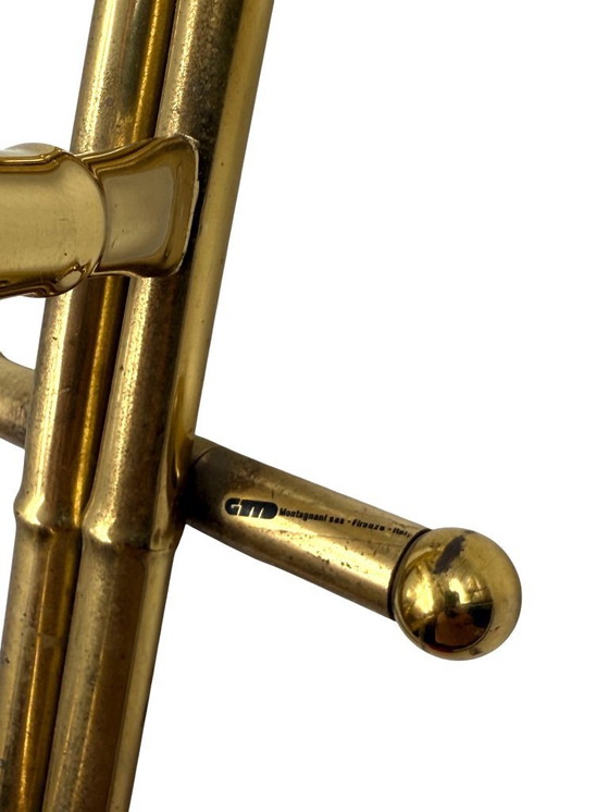 Image 1 of Hollywood regency bamboo-effect brass magazine rack, Montagnani, Italy 1970s