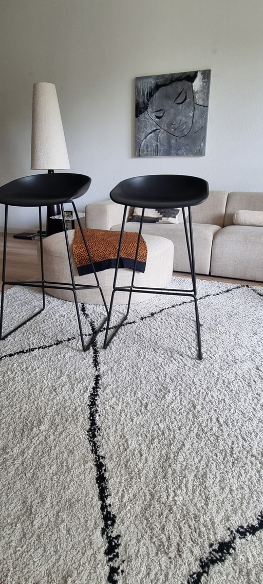 Hay AAS 38 2 x black bar stools/stools
