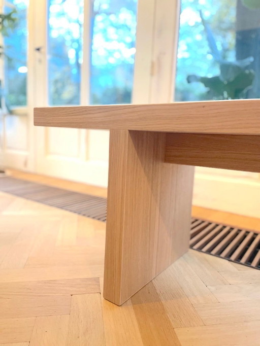 2x dining bench in oak