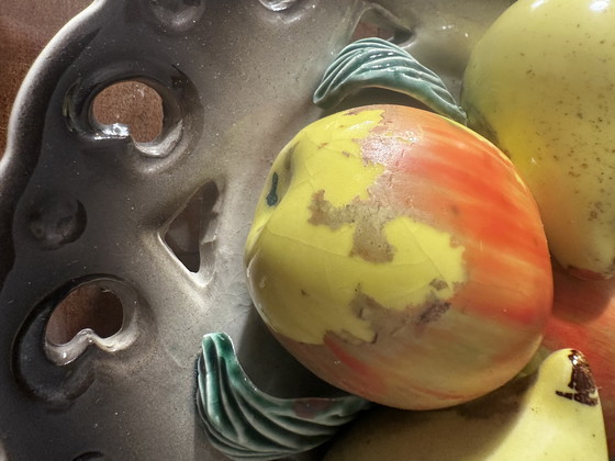 Image 1 of Vintage assiette Barbotine en ajourée