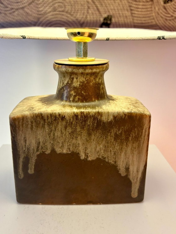 Image 1 of Upcycled Scheurich fireplace vase with high-quality lampshade