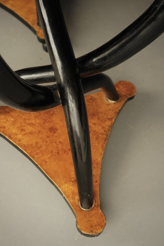 Decorative Italian Burl and Birch Wood Side Tables. 1950s (photo 13 of 13)