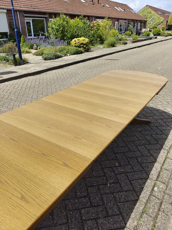 Image 1 of Scandinavian extendable dining table 3.05cm x3 inlay leaves