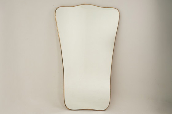 Image 1 of Miroir De Forme Chapeau De Gendarme, Dans Le Style De Gio Ponti