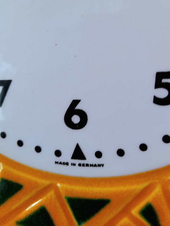 Image 1 of Hettich Ceramic Clock, Memphis 1980