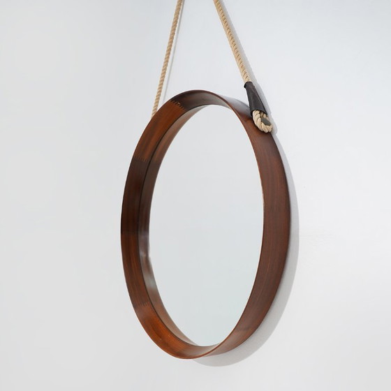 Image 1 of Round teak wall mirror, 1960s