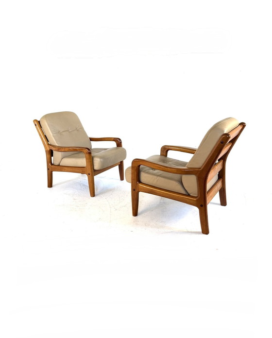 Image 1 of Set van 2 vintage Deense fauteuils, Dyrlund ‘80