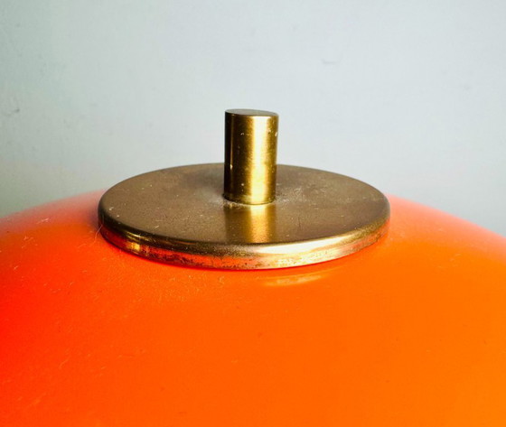 Image 1 of Lampada da tavolo a forma di fungo, di metà secolo, rossa e bianca, Europa, anni '70