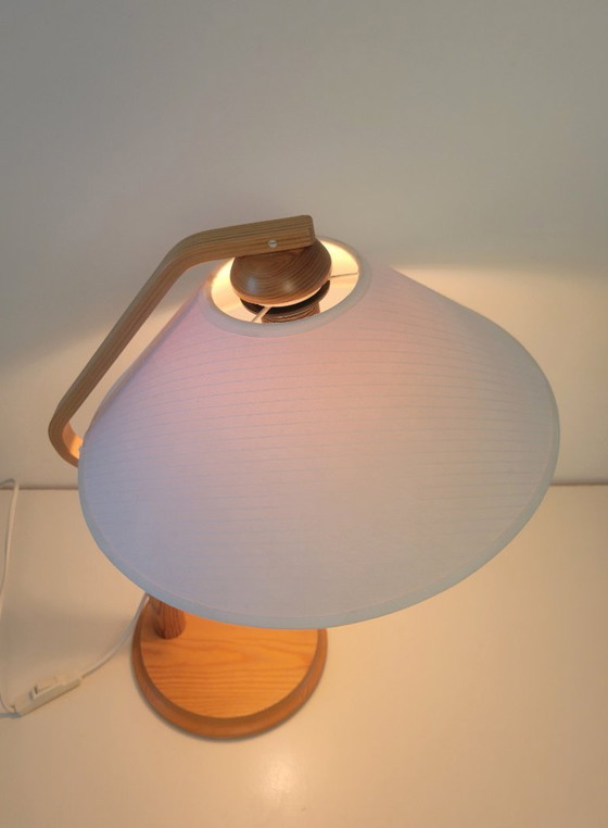 Image 1 of Lampada da tavolo vintage in pino di Solbackens AB, Svezia 1970