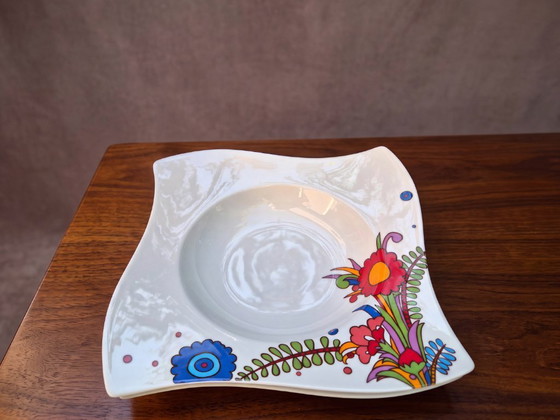Image 1 of 2x Acapulco New Wave Villeroy & Boch, Large Deep Plate 27x27cm.
