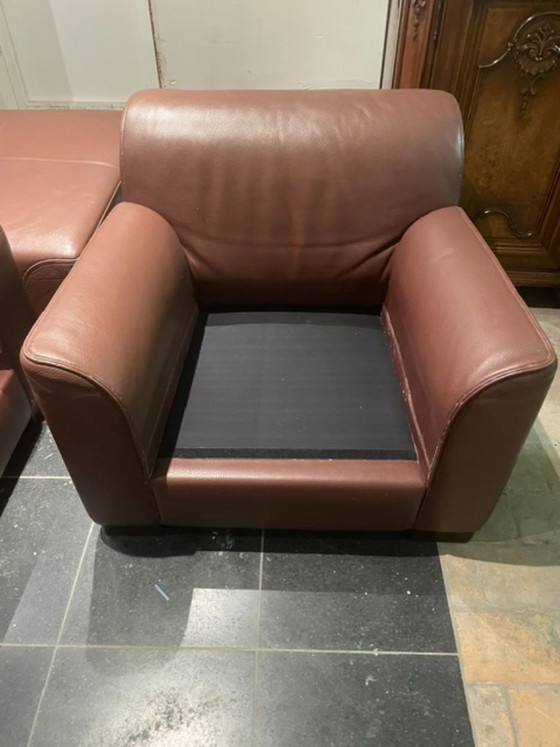Salon en cuir Walter Knoll, Coins salon, Marron (photo 4 sur 5)