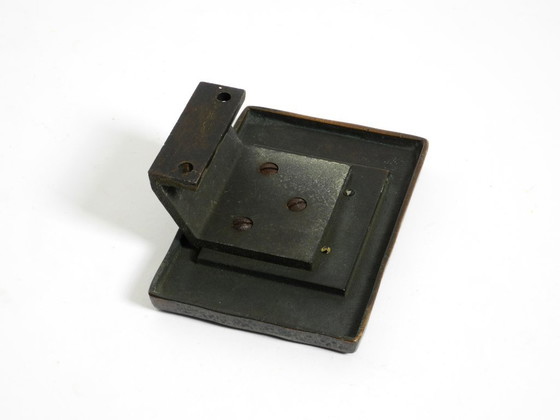 Image 1 of A set of solid, heavy 1970s Brutalist pull handles with letter slot and doorbell, made of bronze by Alpan Germany